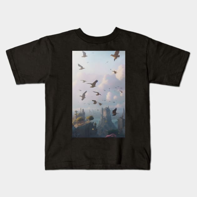 The Birds Kids T-Shirt by Fanbros_art